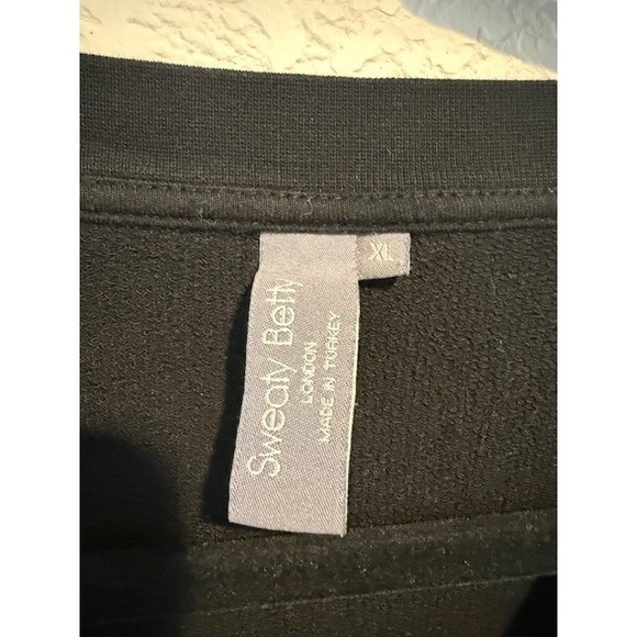 Sweaty Betty After Class Sweatshirt Black Cotton Modal Pullover SB5622 Sz XL - Picture 3 of 9